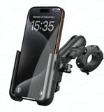 All Metal Motorcycle Phone Mount - Extendable Arm Bike Phone Holder Handlebar Clamp, V1259-MOTOPH-METAL-EXT