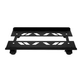 Black Steel Computer Tower Stand with Wheels Movable PC Cart for Monitor and Desktop Organization V1369-AZ3-W-13017