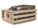 Victrola Eastwood II Turntable - Walnut Bundled Record Storage Crate V398-VTA-74-WLN-BSC