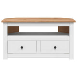 Corner Tv Cabinet White 93x49x49 Cm Solid Pine Panama Range 43_282687