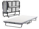 Rollaway Bed, 96.5 cm x 190 cm Folding Bed with 10 cm Mattress, Twin Size Foldable Bed with Sturdy V952-ZDC38YC4INCHYORRBV0