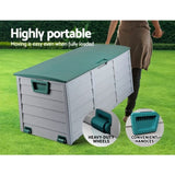 Gardeon Outdoor Storage Box 290L Lockable Organiser Garden Deck Shed Tool Green OSB-290L-GB