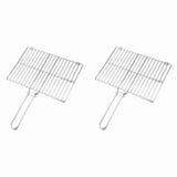 2X Flat Braai Grid Securely Holds Food for Grilling Outdoor Cooking Barbecue BBQ S V1366-AZ2-W-15679