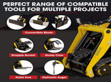 BAUMR-AG Post Hole Auger for BSR5000 Mini Loader Skid Steer, with 100mm & 200mm Bits, Quick Connect V219-GSDACCPCD12A