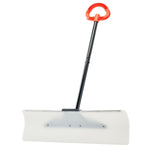 Snow Pusher Shovel, 76.2 cm Outdoor Snowplow Shovel with Ergonomic Grip, HDPE Plastic Blade, Winter V952-WLKSL3035INC7ZY9Y001V0