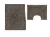 2200GSM 2 Pce Axel 100% Cotton Bath Mat Set Chocolate V442-UNA-BATHM-AXEL-CHOCOLATE-SH