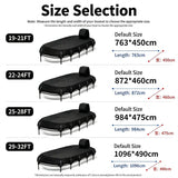 Trailerable 600D Oxford Pontoon Boat Cover, Comes with Separate Universal Outboard Motor Hood, V1188-MS-730-038