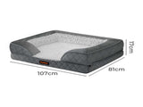 Pawz Orthopedic Memory Foam Pet Bed Dog Washable Mat PT1289-XL-GY