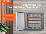 Steel Electrical Box, 60x50x20 cm, 304 Stainless Steel Electrical Enclosure Box, Wall-Mounted V952-BXGDQX24X20XC3Z3EV0