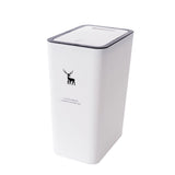 Trash Can With Lid, Garbage Can With Press Top, Small Trash Can Dog Proof, Plastic Trash Bin, Waste V1366-AZ2-W-25326