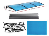 Instahut Window Door Awning 1mx3m Blue AWN-PC6-1X3-BL