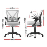 Artiss 2x Mesh Office Chair Mid Back Grey OCHAIR-H-M02-GYX2
