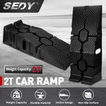 SEDY 2Pcs 2 Ton Heavy Duty Car Ramps 17cm Rise Antiskid Vehicle Service Ramp Au V465-86200