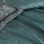 Davinci Valencia Emerald Damask Jacquard Quilt Cover Set Super King V442-LED-QUILTCS-VALENCIA-EMERALD-SK