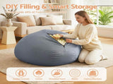 Artiss Outdoor Bean Bag Chair Cover Splash-Proof Beanbag Sofacover for Adults Teens Kids BD-COVER-CH-S-GR
