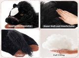 47 Inches Giant Horse Stuffed Animal Weighted Oversized Black Plush Toys Soft Hugging Pillow Bedroom V1259-DP01-A-689