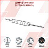Olympic Swiss Bar Specialty Barbell for Bench Press & Tricep Training V63-820543