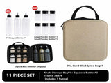 Camping Spice Kit 11 Piece with EVA Hard Shell Carry Case, PET Liquid Bottles and Seasoning Jars, V888-ELOSUNG57067