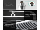 Cefito 8'' Rain Shower Head Wall Arm Square High Pressure Chrome SHOWER-A3-SQ-8-SI