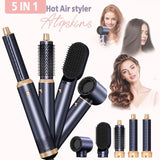5-In-1 Hot Air Styler Hair Styling Tool Salon-Quality Hair Curling - Blue - Size 01 V1403-108-24827-BLU-01
