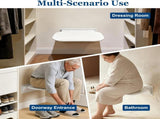 Wall Mounted Folding Shower Seat 440 lbs Load-Bearing ABS Material Bathroom Stool with Stainless V1107-CS-YSZDD