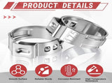 200 Pcs 1/2 Inch Clamps,Stainless Steel Crimp Rings Single Ear Hose Clamps for Tubing Pipe Fitting V1366-AZ2-W-14343
