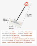 Snow Pusher Shovel, 61 cm Wide Outdoor Snowplow Shovel with Ergonomic Grip, HDPE Plastic Blade, V952-WLKSL2025INC5GA89001V0