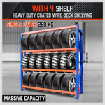 2mx2m Steel Racks Shelves Garage Storage Warehouse Tyre Shelving 1000 Capacity V465-5332