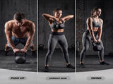 Everfit 16kg Cast Iron Kettlebell Powder Coating Flat Bottom Home Gym FIT-K-KB-IRON-16KG