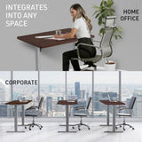 FORTIA Sit To Stand Up Standing Desk, 140x60cm, 72-118cm Electric Height Adjustable, 40kg Rated, V219-ADKSSTFO4WLSA