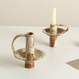 Taper Holders, Vintage Ceramic Pillar Brass Holder, Handmadesticks Holders, V1188-ZC-DLL-493