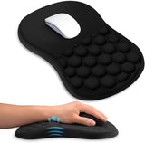 Ergonomic Mouse Pad with Wrist Rest, Dual-Slope Design for Pain Relief- Large 12x8 Inch Size with V1188-ZC-DLL-755