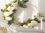 Simulation Peony Wreath Home Door Decorations Wall Hanging Artificial Peony Wreath Wedding Courtyard V1294-YM0523-220118XU03-5
