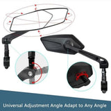 1Pair Rear View Mirror Reflector Adjustable Rotatable Handlebar Mirror Clear Rearview for MTB V1369-AZ3-W-21519
