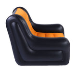 Inflatable Couch Single Sofa PVC Flocking Blow Up Sofa Chair with Armrest for Indoor Outdoor Use V1294-YM0901-3116250021411