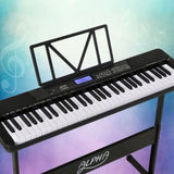 Alpha 61 Keys Electronic Piano Keyboard Digital Electric w/ Stand Touch Sensitive EK-JK-62-BK-H