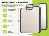 Dual-Sided Kitchen Cutting Boards with Titanium-Look & Textured PP Surfaces, Juice Groove, Grinding V1107-CS-THJZB