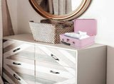 Multifunctional Pink Metal Suitcase, Ideal for Home and Office Storage, Elegant Design V1369-AZ3-W-17249