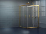 Adjustable 1200x1000mm Double Sliding Door Glass Shower Screen in Gold V63-845231