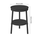 Small Side Table with Drawer and Shelf - Multifunctional Bedside Table with Storage - Nightstand V1366-AZ2-W-13062