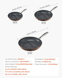 Frying Pan Skillet, Aluminum Egg Fry Pans, 3 Piece , Nonsitck Ceramic Heavy-Duty V952-LCGSJTTCTC81TK7PX001V0