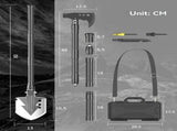 multifunctional entrenching shovel, axe set, outdoor camping, folding shovel, vehicle mounted tool, V1102-145-12437-BLK-XD14-26B-F8