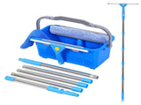 Professional Window Cleaning Kit with Bucket 3 Gallon, 76" Long Handle Squeegee and Microfiber V1107-799-87318