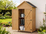Gardeon Outdoor Storage Cabinet Cupboard Tool Organizer Shed Adjustable Natural OSC-CABI-WOOD-DD-BR