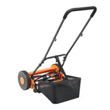 VEVOR 40cm Push Reel Lawn Mower 5-Blade Adjustable Height Grass Catcher 2-Wheel V952-SDTSGZGCJ16I1M9M1001V0