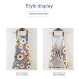 Home Closed Room Dust Cleaning Essentials Bundle - Sunflower pattern Waterproof Apron, White Long V888-ELOSUNG53595