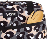 PACKIT Freezable Ice Lunch Bag Tote Food Storage Camping Travel Tiger - Wild Leopard V563-PKT-LH-WLG