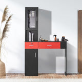 Salon Station, Wall Mount Barber Salon Station for Hair Stylist, Beauty Spa Furniture Set, 1 Storage V952-SLJSLJJTZS002VRD7V0