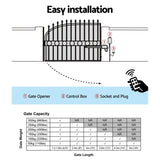 LockMaster Single Swing Gate Opener 20W Full Solar Power Automatic GO-SWING-M01-20W-SOLAR