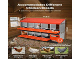 2 Tiers Chicken Nesting Boxes, 10 Compartments, Metal Egg Laying Boxes with Protective Collection V952-JSCDX3045INCT4Y3W002V0